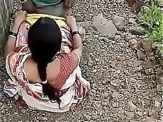 Cheating Indian Wife sucks and Fucks Lover outdoors while Husband at work