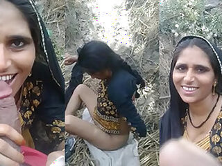 Desi Village bhabi outdoors sucking her devar dick i