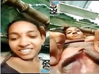 Rustic Girl Desi Shows Tits and Masturbates On Video Call