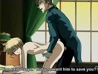 Blonde hentai guy gets his anal fucked hard