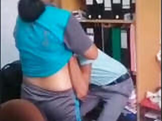 Desi Bhabhi getting her tits sucked in the office