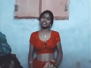 Indian wife in saree enjoying with her husband