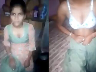 Desi girl stripping before boyfriend
